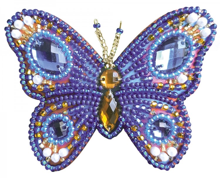 Набор для вышивания Нова Слобода ВР1001 Брошь "Голубая бабочка"