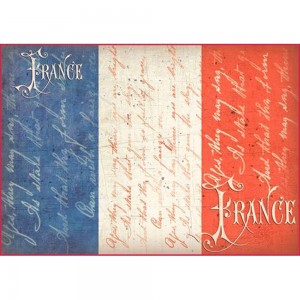 Stamperia DFSA4051 Бумага рисовая "Флаг Франции"