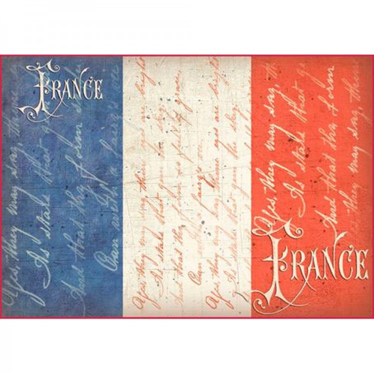 Stamperia DFSA4051 Бумага рисовая "Флаг Франции"