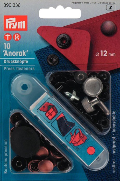 Prym 390336 Кнопки Анорак для тканей средней плотности