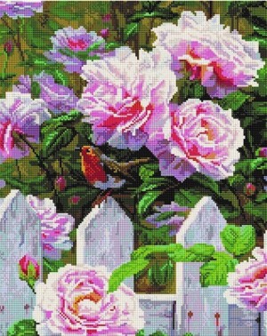Арт Фея UA187 Птичка у куста роз