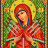 Набор для вышивания Каролинка КБИН4018/1 Богородица Семистрельная