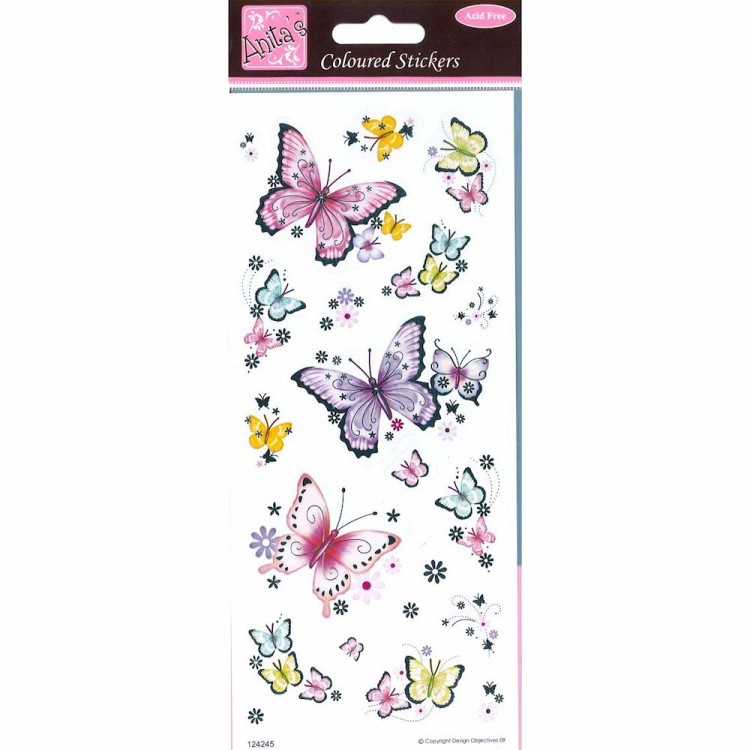 Docrafts ANT8041004 Наклейки  "Великолепные бабочки"