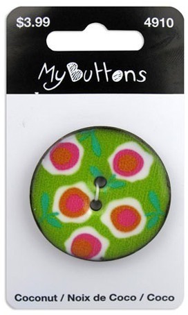 Blumenthal Lansing 630004910 Пуговица My Buttons - Coconut "Lime Flowers"