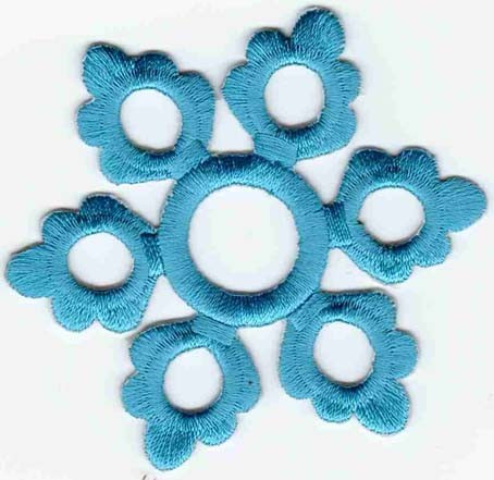 HKM 33228/1SB Термоаппликация "Schneeflocke groa blau"