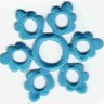 HKM 33228/1SB Термоаппликация "Schneeflocke groa blau"