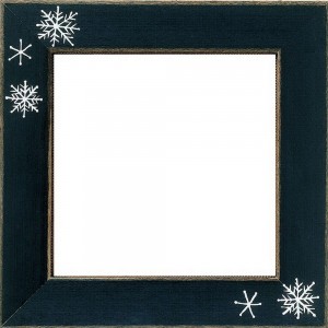 Mill Hill GBFRFA15 Рамка деревянная "Снежинки" синяя матовая с ручной росписью