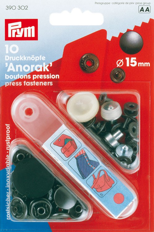 Prym 390302 Кнопки Анорак для тканей средней плотности