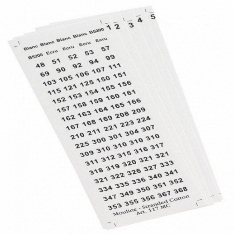 DMC U1241 Наклейки, 465 цветов для арт. 117/117MC