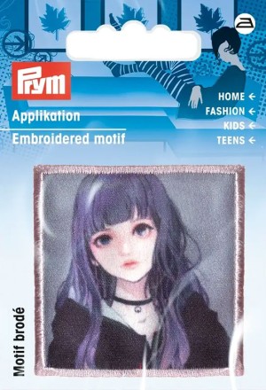 Prym 926083 Термоаппликация "Девочка с фиолетовыми волосами"