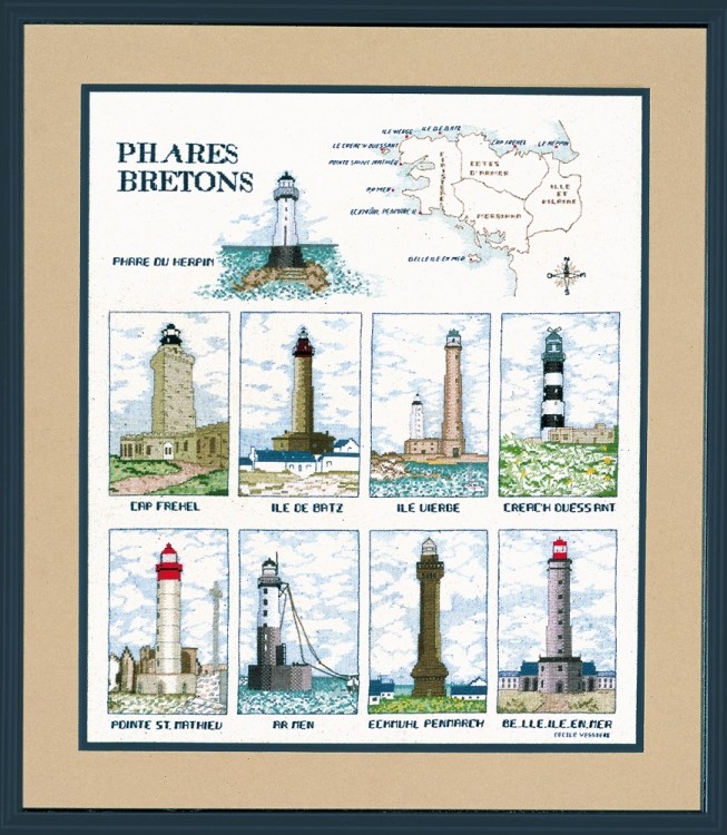 Набор для вышивания Le Bonheur des Dames 1190A Phares Bretons (Бретонские маяки)