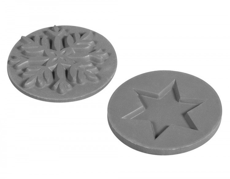 Rayher 34334000 Форма для заливки из натурального каучука "Снежинка и звезда"