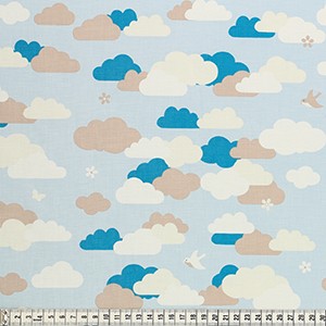 MEZ L131236.03005 Ткань ламинированная "Bunny & Cloud", ширина 136-138см