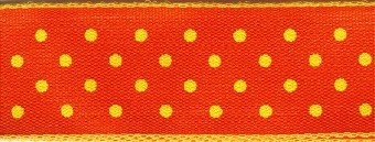 SAFISA 25314-15мм-61 Лента с рисунком, ширина 15 мм, цвет 61 - оранжевый