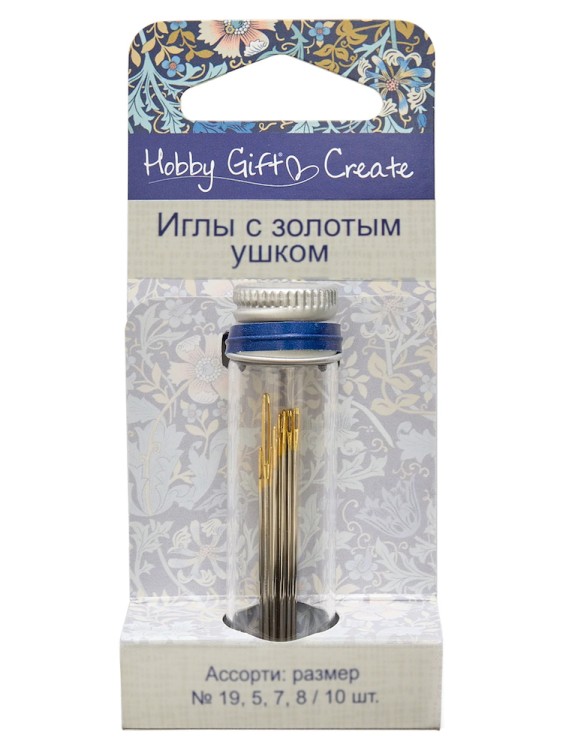 Hemline HGC214G.01 Иглы с золотым ушком, ассорти