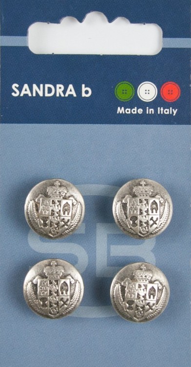 Sandra CARD202 Пуговицы, серебряный