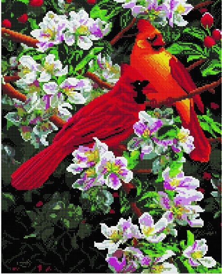 Арт Фея UA157 Яркие птички на яблоне