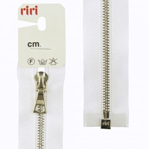 Riri 3000079/65/2101 Молния металлическая, разъемная, на атласной тесьме, 4 мм, 65 см, белый