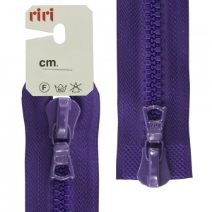 Riri 6016575/75/2507 Молния тракторная, разъемная, 2 замка, 8 мм, 75 cм, фиолетовый