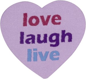 HKM 42799 Термоаппликация "Любовь, смех, жизнь"
