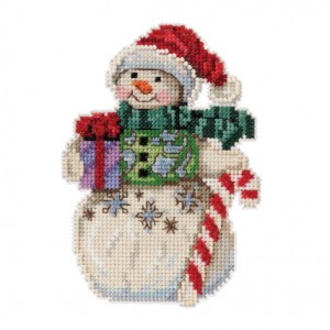 Mill Hill JS202116 Snowman with Candy Cane (Снеговик с леденцом)