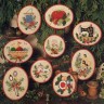 Набор для вышивания Dimensions 08078USA Sew Happy Ornaments (Сшейте веселые украшения)