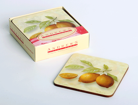 Andrews Living Rooms SS52820 Подставки под чашки Lemon Medley