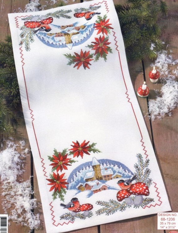 Набор для вышивания Permin 68-1206 Салфетка рождественская