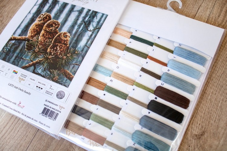 Набор для вышивания LetiStitch 946 Owls family (Семья сов)