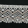 IEMESA 1880/R0 Плетеное хлопковое кружево, ширина 35 мм, цвет светло-бежевый с серым