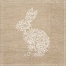 PAW Decor Collection SDL121407 Салфетка трехслойная для декупажа "Кролик из кружева"