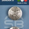 Sandra CARD203 Пуговицы, серебряный