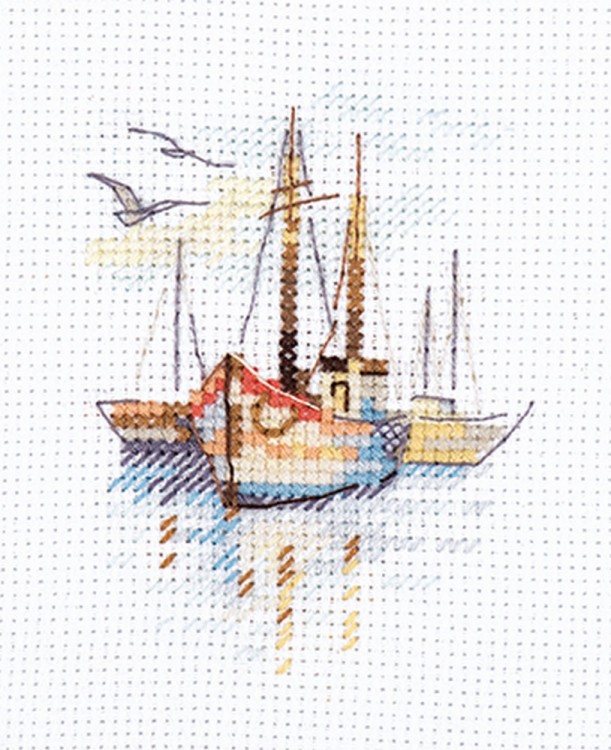 Набор для вышивания Алиса 0-196 Лодки на рассвете