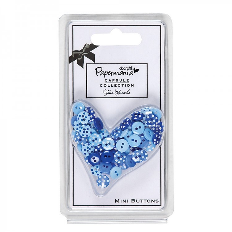 Docrafts PMA354021 Набор мини-пуговиц "Горошек" Burleigh Blue
