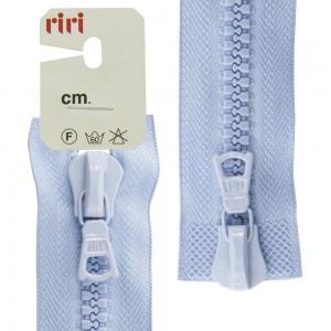 Riri 6016575/75/2603 Молния тракторная, разъемная, 2 замка, 8 мм, 75 cм, свтло-голубой
