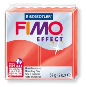 Fimo 8020-204 Полимерная глина Effect полупрозрачная красная