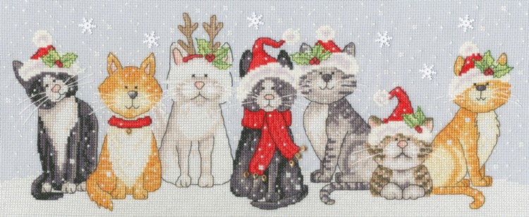 Набор для вышивания Bothy Threads XKTB11 Festive Felines (Праздничные Кошки)