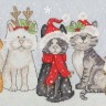 Набор для вышивания Bothy Threads XKTB11 Festive Felines (Праздничные Кошки)