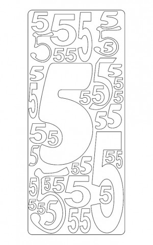 Knorr Prandell 1541599 Наклейки контурные "Цифры с №5"