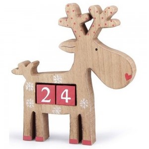Efco 3487103 Календарь на подставке с кубиками "Рождественский олень"