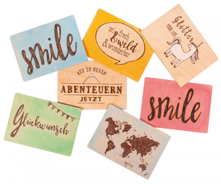 Rayher 62843505 Набор почтовых открыток из дерева