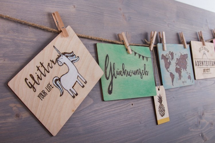 Rayher 62843505 Набор почтовых открыток из дерева