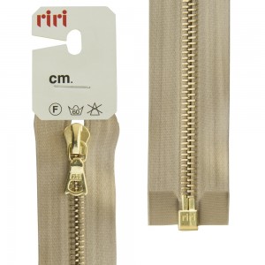 Riri 3503219/70/2230 Молния металлическая, разъемная, на атласной тесьме, 6 мм, 70 см, бежевый