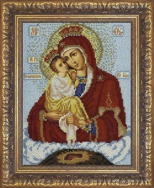 Мир багета 23БК 829-107_ПЛ Рама для иконы "Почаевская " Радуга бисера
