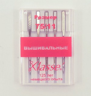 Hemline A6180.75 Иглы для бытовых швейных машин вышивальные № 75