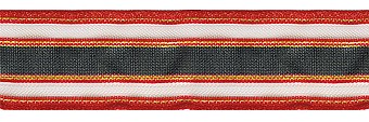 SAFISA 25142-30 Лента органза с рисунком с проволокой по краю, ширина 30 мм, цвет 030 бордовый
