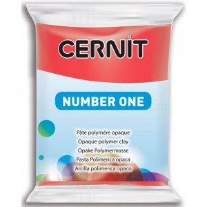 Efco 7941400 Полимерная глина Cernit №1, красный с эффектом восковой полупрозрачности (50% opacity)