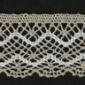 IEMESA 1880/YA Мерсеризованное хлопковое кружево, ширина 35 мм, цвет бежевый с голубым