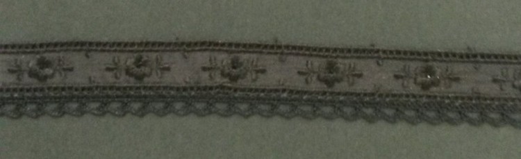 IEMESA T120/14 Хлопковое шитье с кружевом, ширина 20 мм, цвет черный