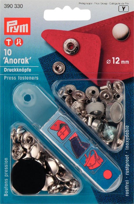 Prym 390330 Кнопки Анорак для тканей средней плотности